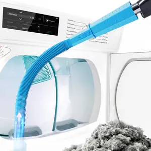 Dryer Vent Cleaning Tool Kit with Vacuum Hose Attachment Lint Brush & Universal Connector for Deep Clean Hidden Lint Fire Risk Reduction & Wide Compatibility