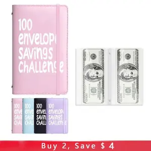 100 Days Money Saving Challenge Coin Envelope BudgetStorage Book Binding Covers With Daily Savings Tracker Habit Forming System And Cash Savings Goal Of Develop A Consistent Savings Habit