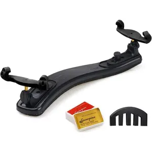 4/4 Violin  Rest Collapsible Adjustable 3/4 Size Violin niversal Type Violin Parts soft Safety Easy to use, High strength sponge (Black) mute and rosin.