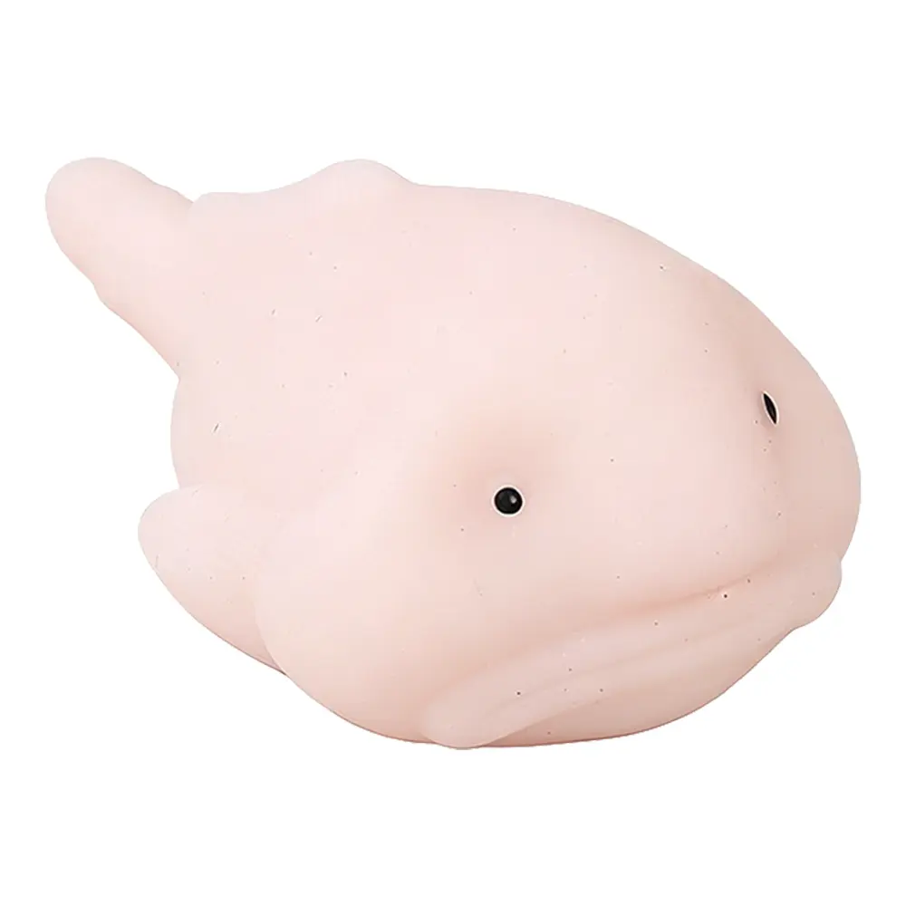 Cute Blobfish Squishy Toy – TPR stress relief fidget toy for kids and adults, colorful soft squeeze toy for anxiety relief, sensory fidget toy (skin tone)