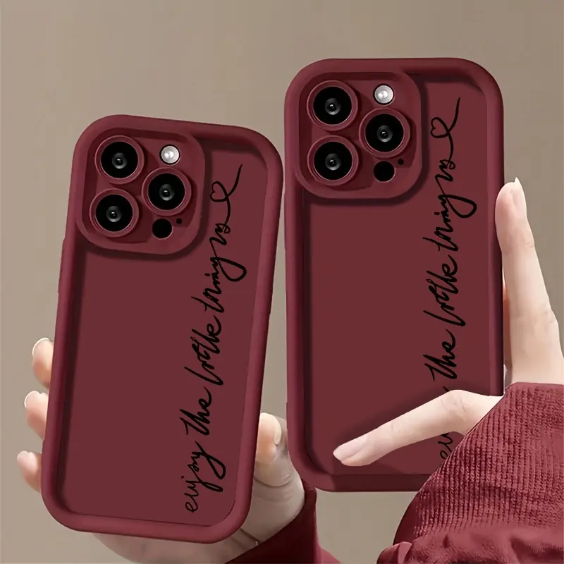 TPU Plastic Smartphone Protector Casing, Shockproof Splash-Resistant Anti-Slip Lightweight Soft Case with Air Cushion Protection & Trendy Design for iPhone 17/17 Air/17 Pro Max/16/16 Pro/16 Plus/16 Pro Max/15/14/13/12/11, Mobile Phone Accessories
