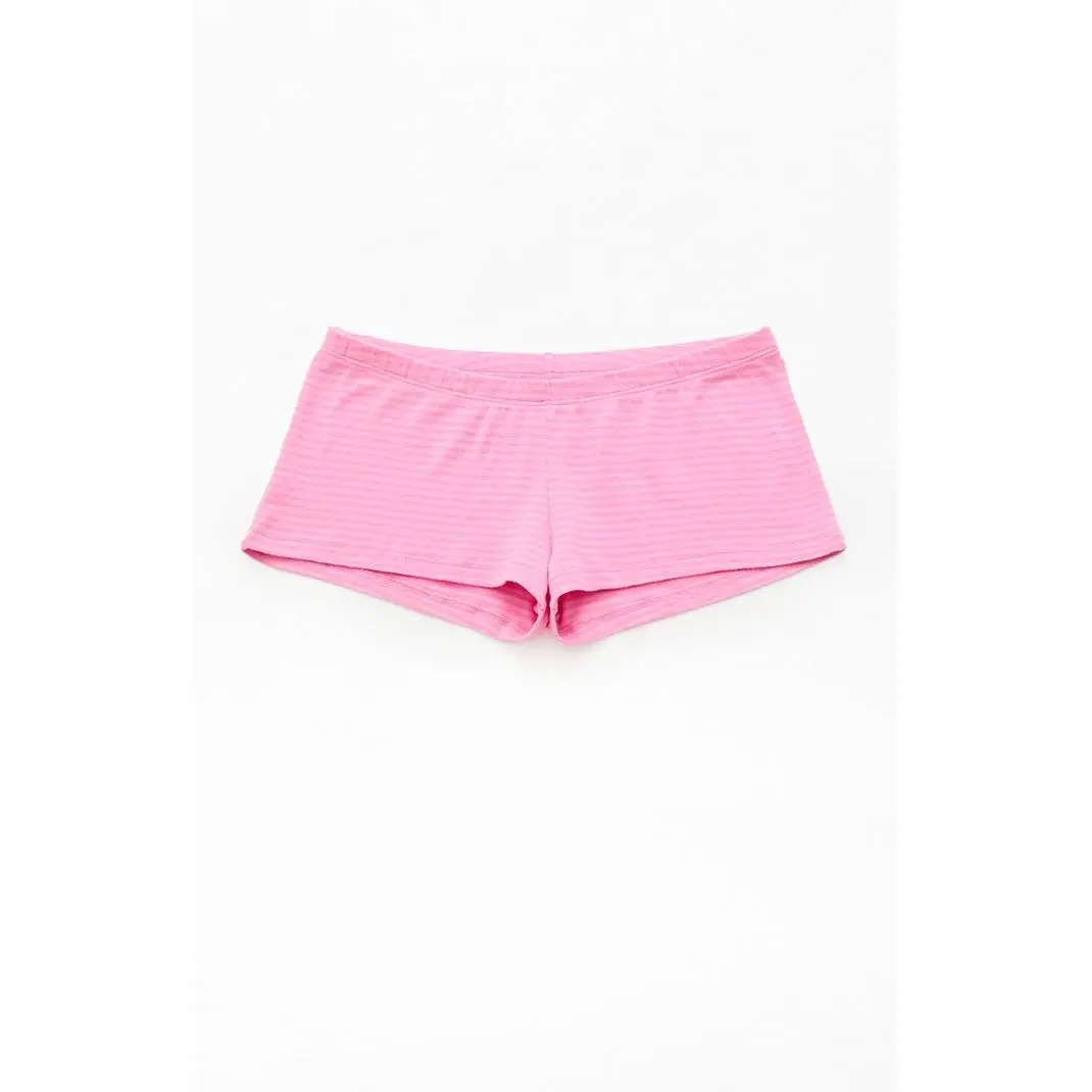 John Galt Women's Pink Striped Boxer Boyshorts John Galt Women's Pink Striped Boxer Boyshorts