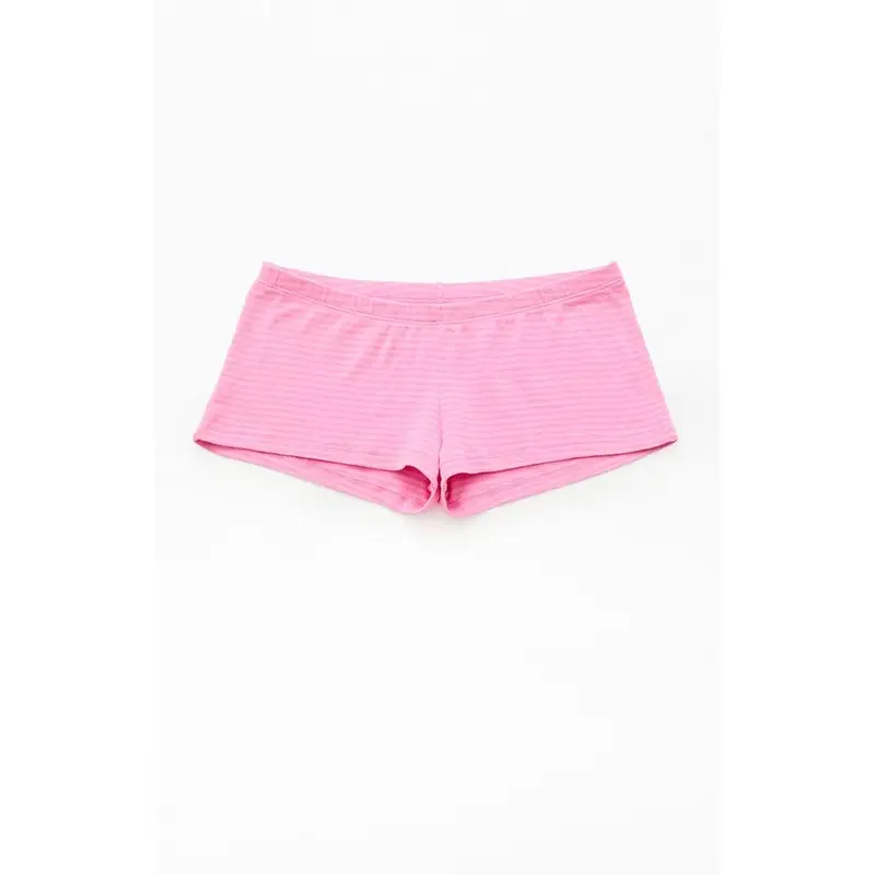 John Galt Women's Pink Striped Boxer Boyshorts
