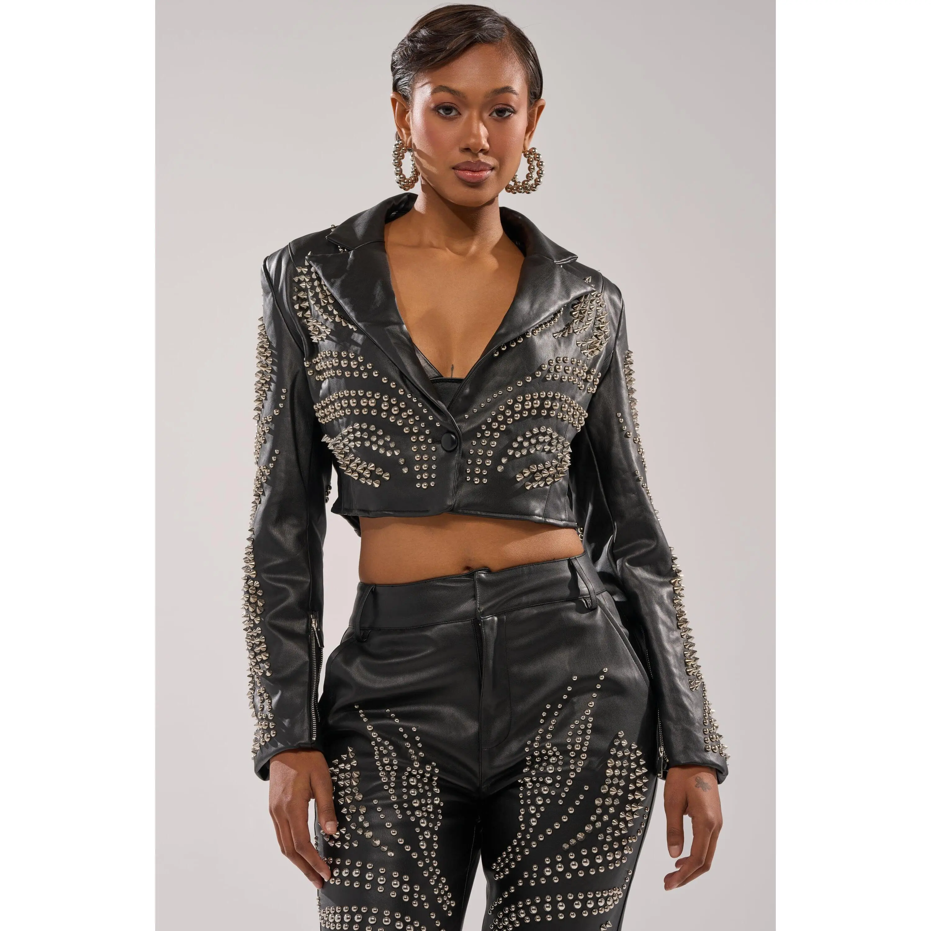 GONE BAD STUDDED BLAZER