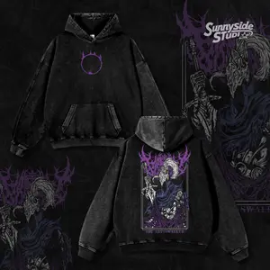 Dark Souls Unisex FallFreshness outfits men streetwear 80s 90s graphic tees cotton Anime Game funny 380G Washed Hoodies men gifts