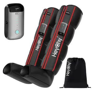 Air Compression Foot and Leg Massager - Deep Kneading for Plantar Fasciitis & Neuropathy Pain Relief - Portable, Cordless, 5 Pressure Levels - Rleax for Seniors, Runners, Travelers