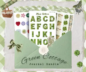 Green Cottage Journaling Sticker Bundle