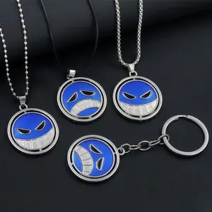 One Piece Ace Inspired Necklace-20-Inch StainlessSteel Design, 3mm Thickness, No TarnishingResistance, Featuring Character Ace222 Exquisite Jewelry Gift Iced Out Jewelry