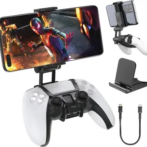 OIVO PS5 Controller Phone Mount Clip – Mobile Gaming Phone Holder for PlayStation 5 DualSense Controller, Replacement Clip Stand for Remote Play and On-the-Go Gaming Setup