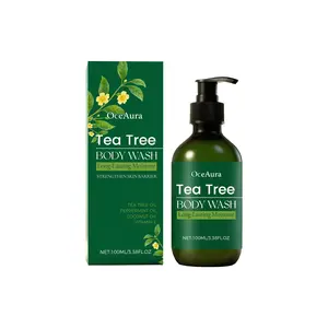 OceAura Tea Tree Refreshing Body Wash, Moisturizing and Nourishing, Refreshing and Moisturizing Rich Foam Daily Cleansing and Bath