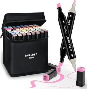 48/80/120/168 Colors Alcohol Markers,Dual Tip Alcohol Marker Set for Cartooning and Sketching,Vibrant Colors,Ideal for Art Drawing and School Supplies