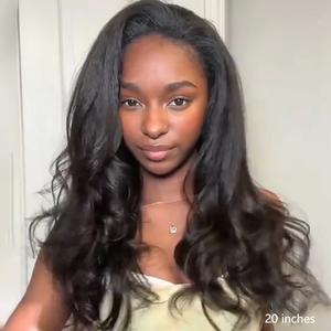 [WEAR GO HALF WIG] ISEE HAIR Invisible Hairline Wear Go Half Wig Kinky Straight & Yaki Straight Seamless Flip Over Wig Glueless Human Wigs Beginner Friendly Vacation Hair #Summervibes#ISEECrochetNewArrivals