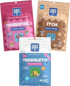 NATPAT Outdoor Summer Bundle for Adults (3-Pack) | Mosquito Repellent, Allergy Relief and Itch Relief (96 Patches) | 100% Natural Peel-and-Stick Stickers