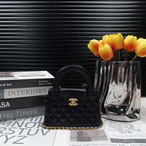 Pre-owned CHANEL leather Shoulder Bags Nano Kelly Shiny Aged Calfskin Black Shoulder Bag T10222464