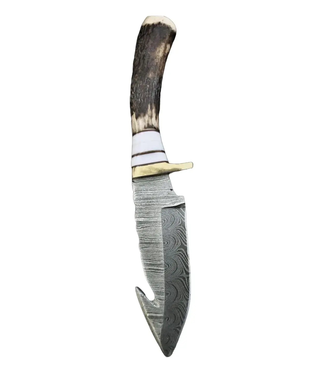 Custom Handcrafted Damascus Steel Fixed Blade Skinner Knife Outdoor Knife With Sheath-