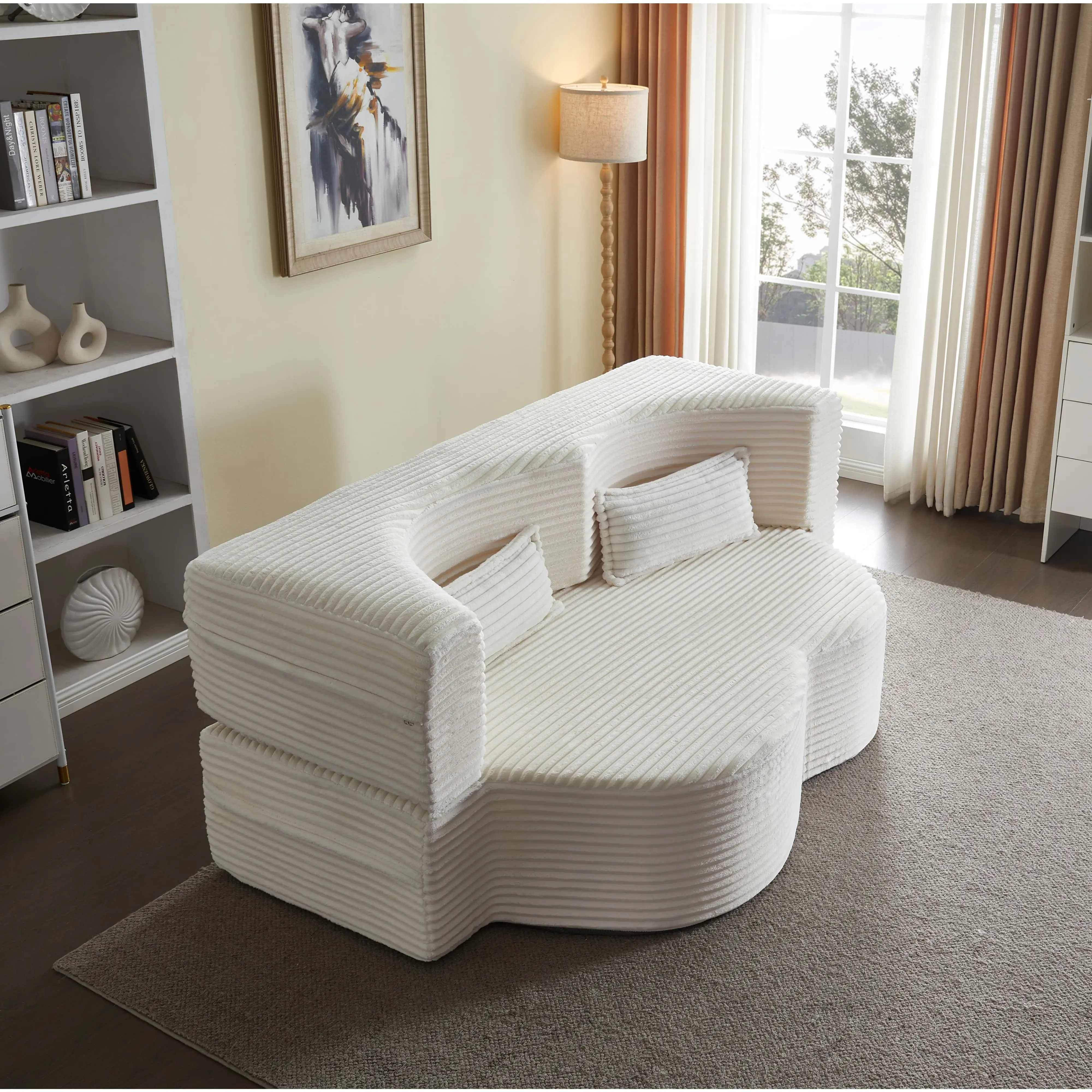 B- White+Plush Corduroy (Full Size)