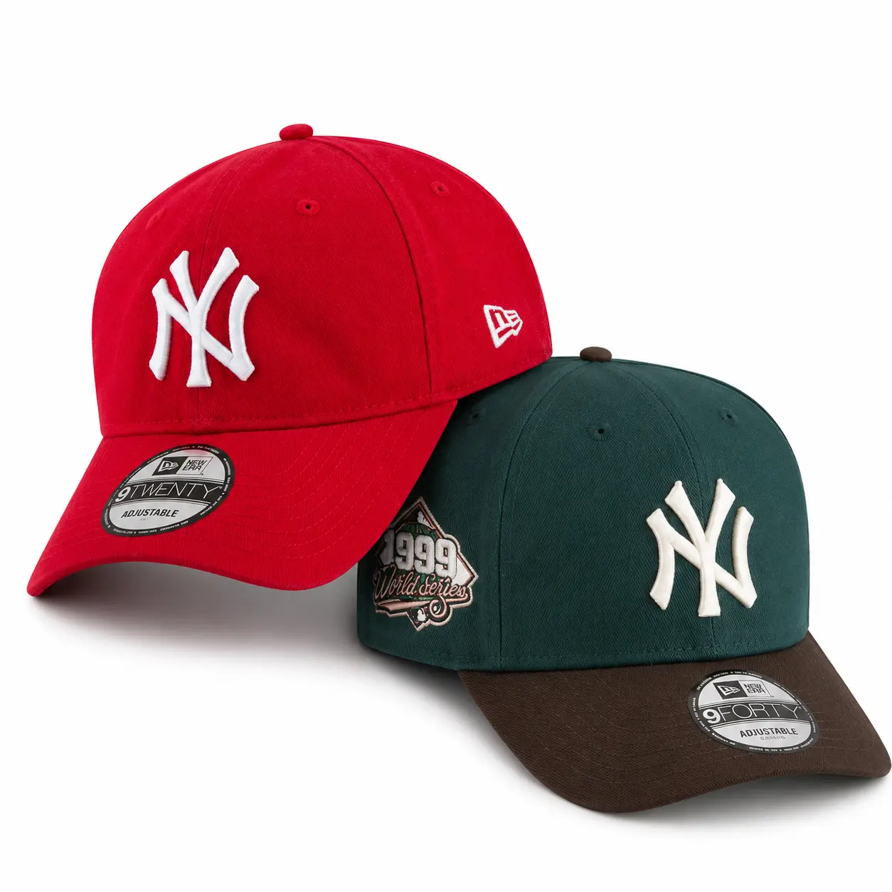 New Era 9FORTY Adjustable Baseball Cap NY Yankees & LA Dodgers Embroidered Curved Brim Hat