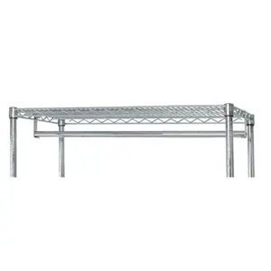 212 MAIN Quantum Storage GR36 Hangable Chrome Wire Clothes Rack - 36 in. Hanging Garment Bar, Boxing Gear Organizer for Sports & Outdoor Use