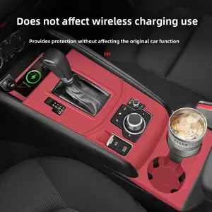 Silicone Center Console Cup Holder Protective Mat for 2017–2025 Mazda CX-5 Anti-Slip Anti-Scratch Washable Car Interior Accessories