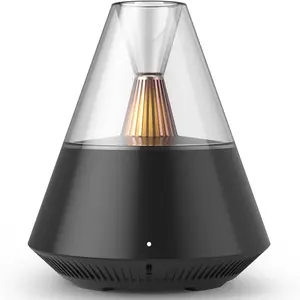 Essential Oil Diffuser, Modern Style Aromatherapy Aroma Diffusers with Candle Light, Fragrance Ultrasonic Cool Mist Humidifier, Remote Control, Auto Shut-Off, for Home Living Room Office