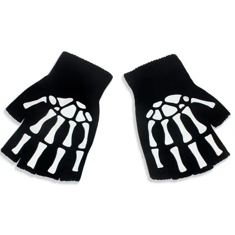 Glow in the Dark Skeleton Gloves for Halloween Cosplay, Perfect for LARP Parties and Stage Performances, Fun Prank Props, Photo Accessories, Party Accessory, Party Favor and Party Supplies, Cosplay Essential, Spooky, Light