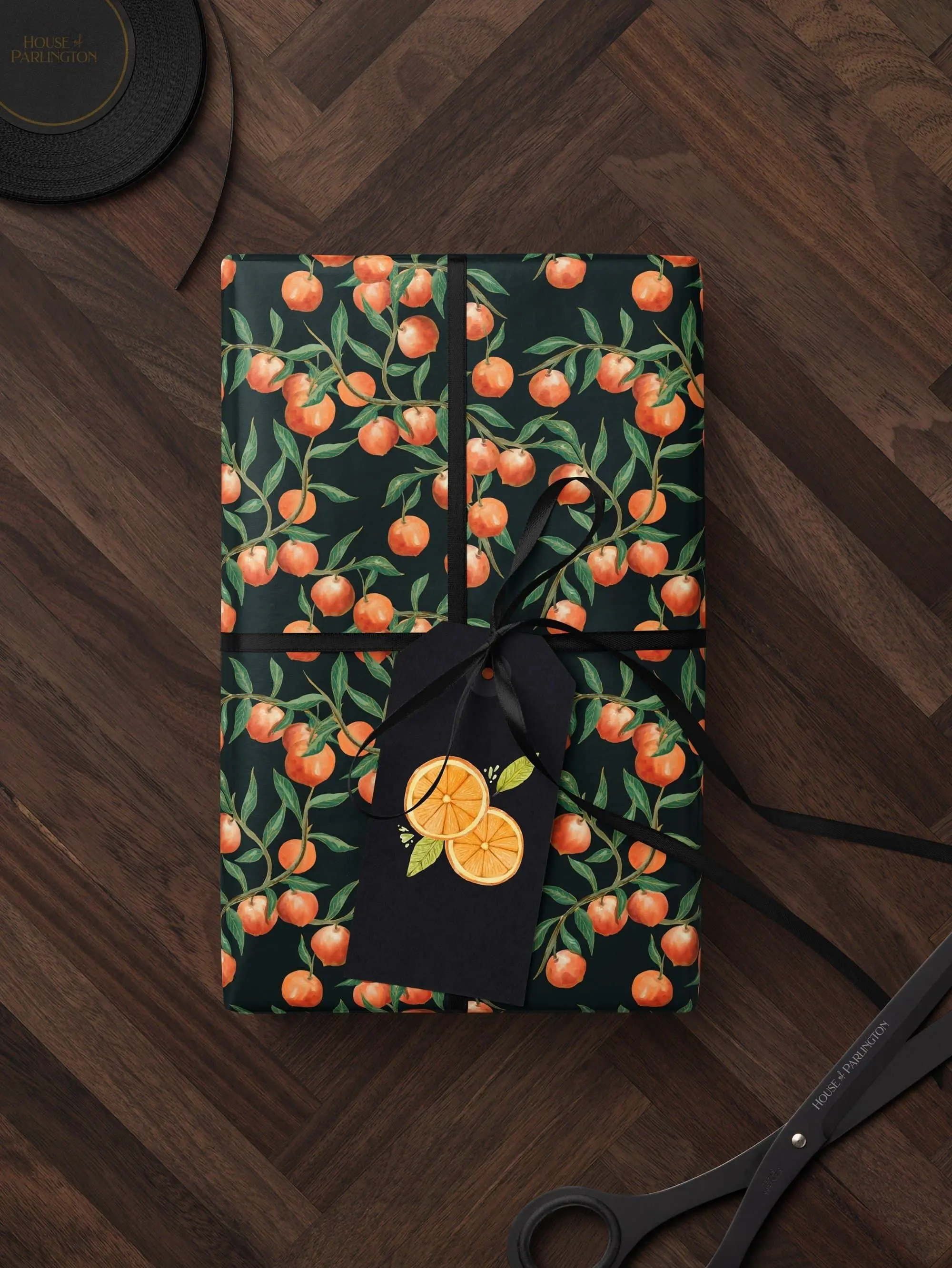 Fruit Wrapping Paper Moody Gift Wrap Orange Wrapping Paper Birthday Tropical Moody Wrapping Papers For Special Occasion