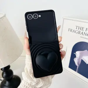 For Samsung Galaxy Zflip7 Zflip6 Zflip5  Case, PC Material Protective Phone Cover, Magnetic Wave Pattern Design, Slim Fit & Stylish Look