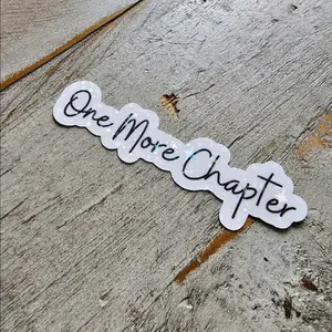 One More Chapter Sticker, Holographic Tablet Sticker, Bookish Decal, Book Club Sticker