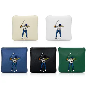 Golf Club Headcover, Golfer Silhouette Design, Durable & Stylish, Perfect Gift for Golfers, Enhances Grip & Protection, Golf Accessory