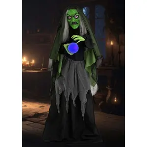 5FT Curse-Casting Witch Animatronic Decoration - Scream Saver