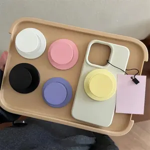 Korean Color Round Holder For Magsafe Magnetic Phone Griptok Grip Tok Stand For iPhone 15 Wireless Charging Case Finger Holder