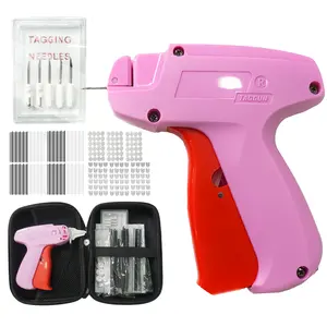 Stitch Gun for Clothes - Quick Clothing Fixer & Dress Tagging Gun with 1,000 Black & 1,000 White Fasteners, 144 Buttons, 6 Needles & Storage Case (C200-Case)