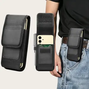 Oxford Cloth Phone Waist Pack, Durable Outdoor Travel Belt Pouch, Portable Hands Free Crossbody Fanny Pack for Running Hiking Camping Fits 5.5-6.9inch Phones