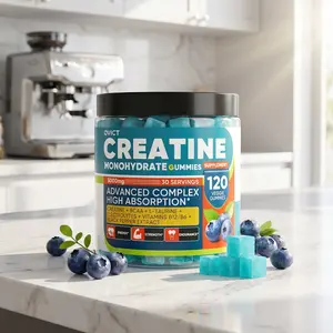 99.99% Creatine Monohydrate Gummies for Men Women 5g, 7-in-1 Pre-Workout Complex with BCAA, Taurine, B12/6 & Electrolytes, 6X Boost Energy, Muscle Strength & Recovery, Brain Focus, Vegan, Sugar Free