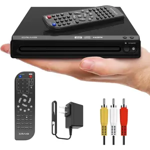 CVD401A Compact HDMI DVD Player with Remote in Black | Compatible with DVD-R/DVD-RW/JPEG/CD-R/CD-R/CD | Progressive Scan | Up-Convert to 1080p |