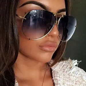 Country Posh Aviator Sunglasses for Women - UV Protection, Metallic Frames, 65mm Lenses, Full Rim Design, Fashionable & Feminine Style