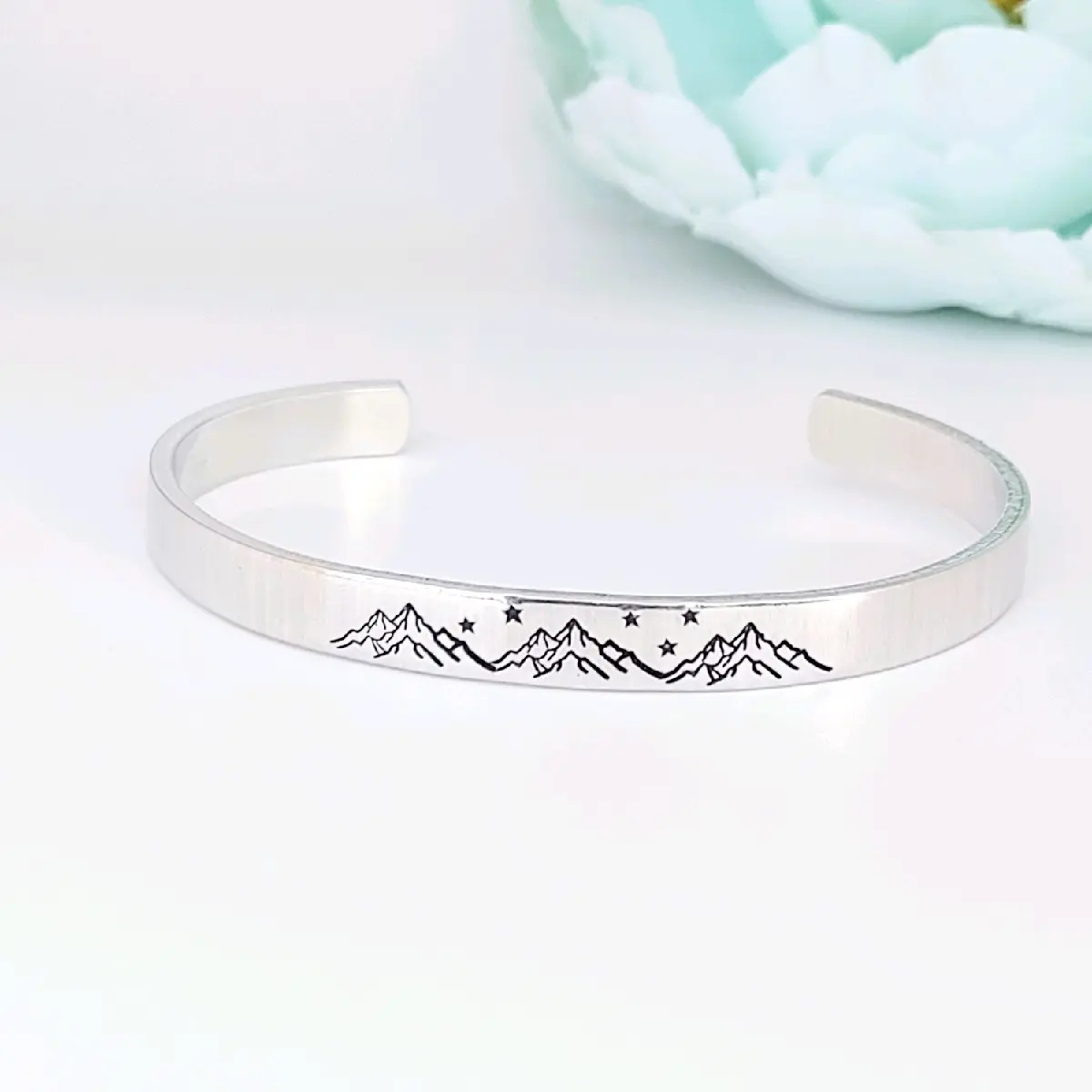 Mountains bracelet, Nature cuff