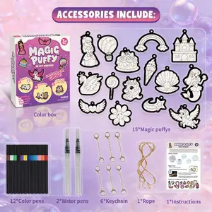 3D Painting Kit Set, Includes Bubble Princess & Unicorn Design, 3D Texture Paper, Ideal for Handmade Art Projects, Creative Drawing Tools