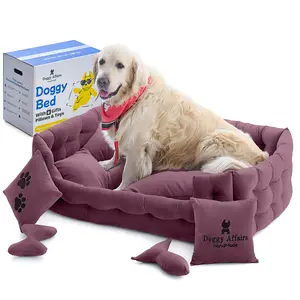 Luxury Dog Bed That Hugs Back – Soft on Joints, Strong on Style, Made to Last
