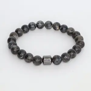 Black Labradorite Bead Bracelet