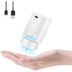 Cordless Electric Pump for Vacuum Storage Bags Travel Air Pump for Various Space Saver Bags Portable Rechargable Seal Bag Pump for Compression Clothes, Blanket, Luggage (White)