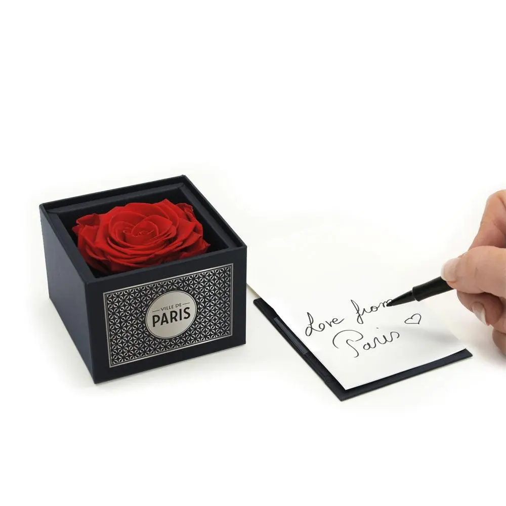Ville de Paris Preserved Scented Roses - Red Rose Gift
