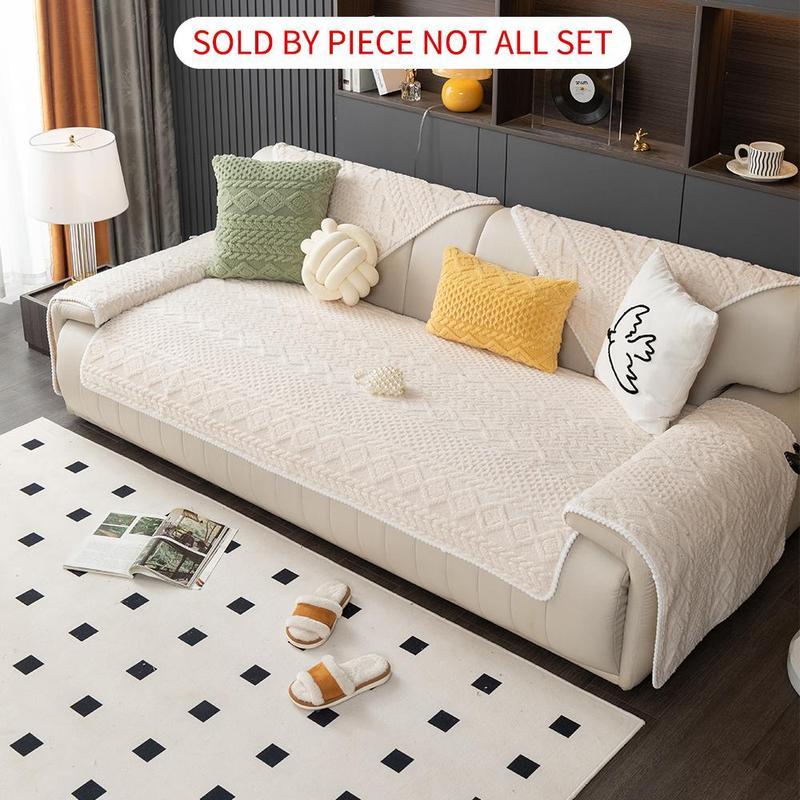 Solid Color Sofa Cover,For Boneless Chaise Lounge Sofa Bed Non-slip Sofa Slipcover,Soft Comfortable Sofa Towel Or Throw Pillowcase,Sofa Protector for Home Living Room