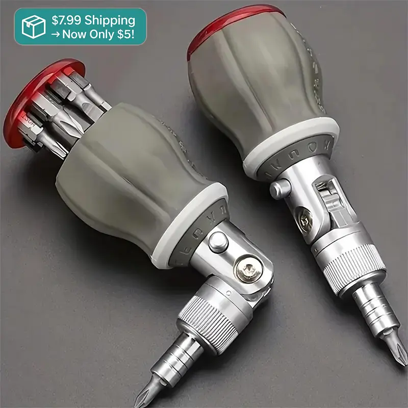 Multifunctional Professional 8-in-1 Ratcheting Multitool Screwdriver with Magnetic Tip - Perfect for DIY and Repair Projects