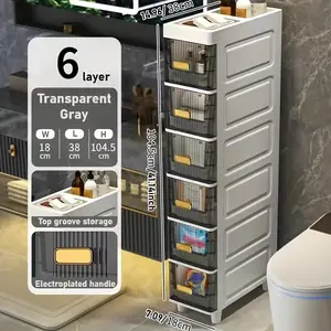 Practical storage cabinets, high-capacity multi-drawer organizing cabinets, suitable for bathrooms and study rooms, space-saving side shelves, with smoothly opened drawers and shelves, Sideboard Storage Cabinet