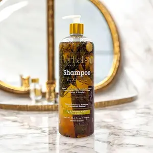 Herbalista Viral New Herbal Shampoo 1000ml (33 fl oz) - With Real Pieces of Rosemary, Cinnamon, Anise, Clove, Aloe, Ginger, & Eucalyptus - Fortalece, Regenera, Acelera Crecimiento – 100% Natural & Handcrafted