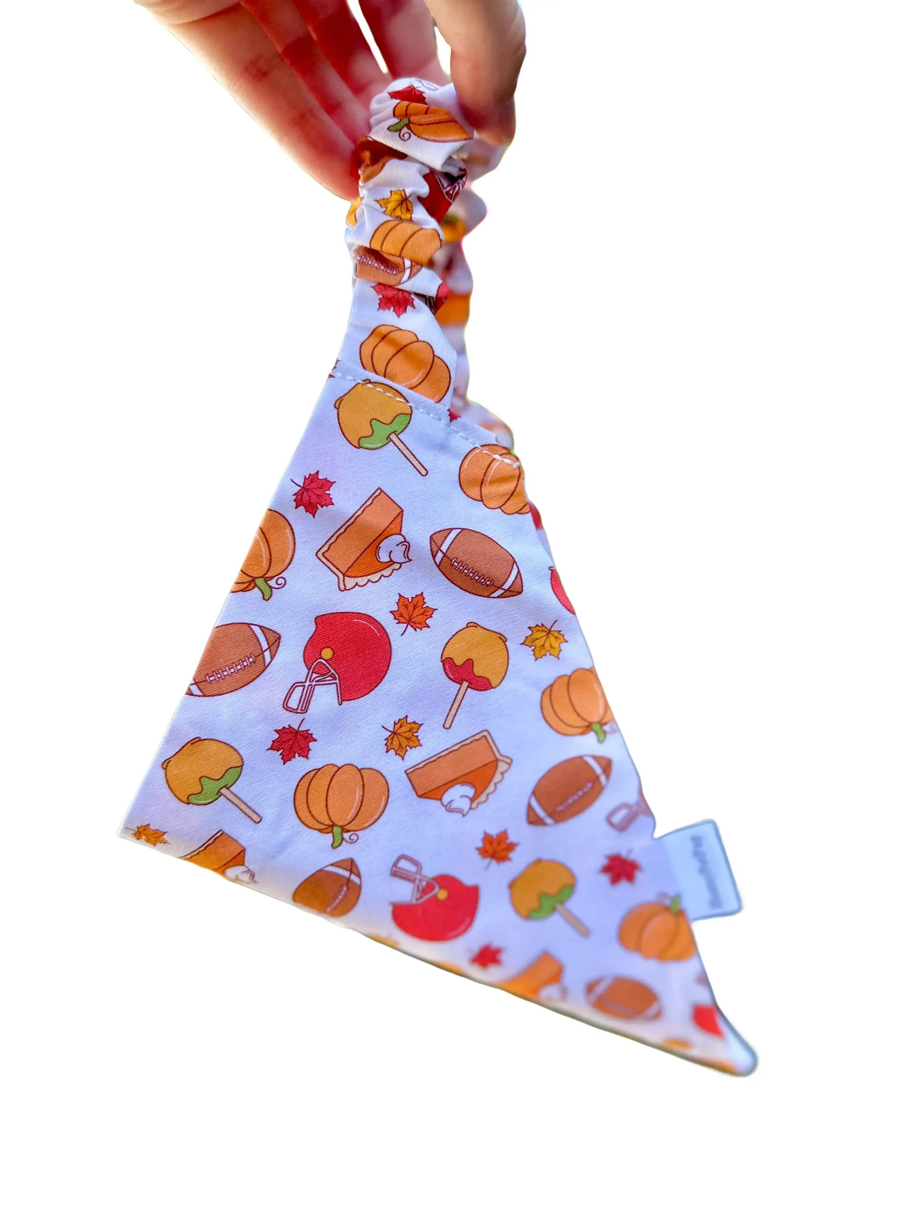 Gobble Gobble Scrunchiedana,dog scrunchie, elastic dog bandana, user friendly dog bandana, dog accessory, slip on dog bandana, stretchy, fashionable