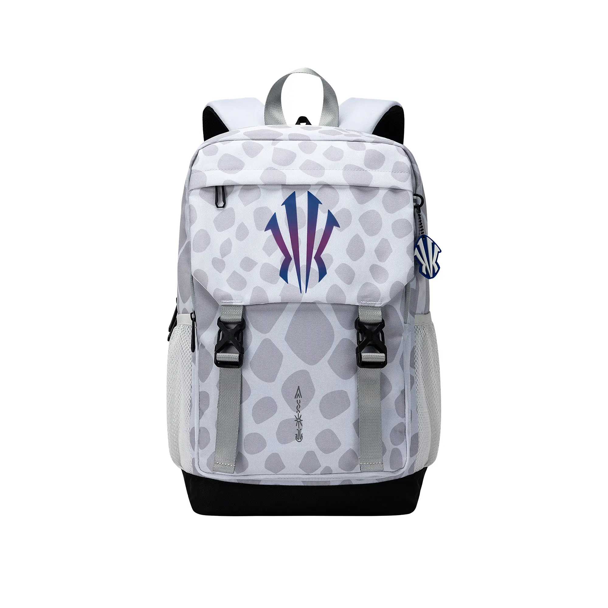 Anta Kyrie Series Men's Minimalist Basketball Backpack, Woven Fabric, Large Storage, Adjustable Straps, Pure White, for Sports & Travel