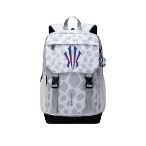 Anta Kyrie Series Basketball Backpack for Men in Pure White with Large Capacity and Fabric Material for Sports and Travel