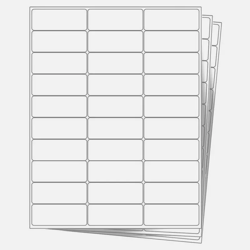 SJPACK 8.5" x 11" Sheet All-Purpose Self-Adhesive Labels, 1" X 2-5/8" a Label White, Pack of 25 Sheets Compatible with Laser/Inkjet Printer Customization Permanent